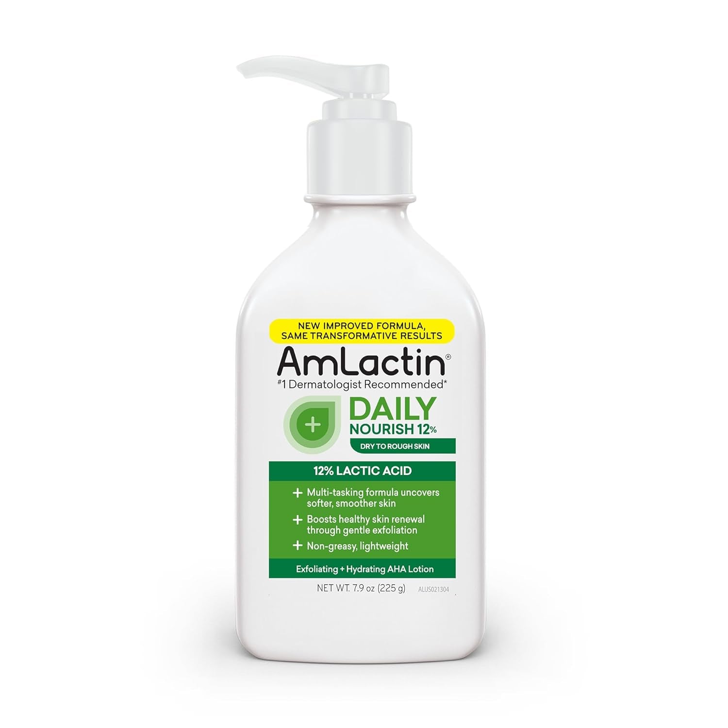 Daily Moisturizing Lotion for Dry Skin, 7.9 Oz Pump Bottle, 2-In-1 Exfoliator - Body Lotion with 12% Lactic Acid, Dermatologist-Recommended (Packaging May Vary)